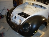 2nd complete fitting of the VW bug sheetmetal over the Toyota MR2 3SGTE motor and custom frame 9          