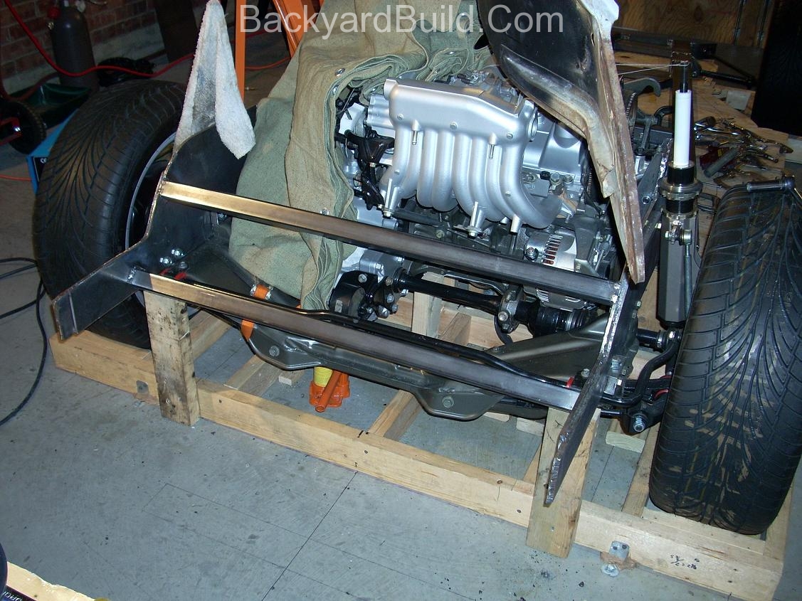 Build VW bug MR2 3SGTE rear engine cage bracing 8
