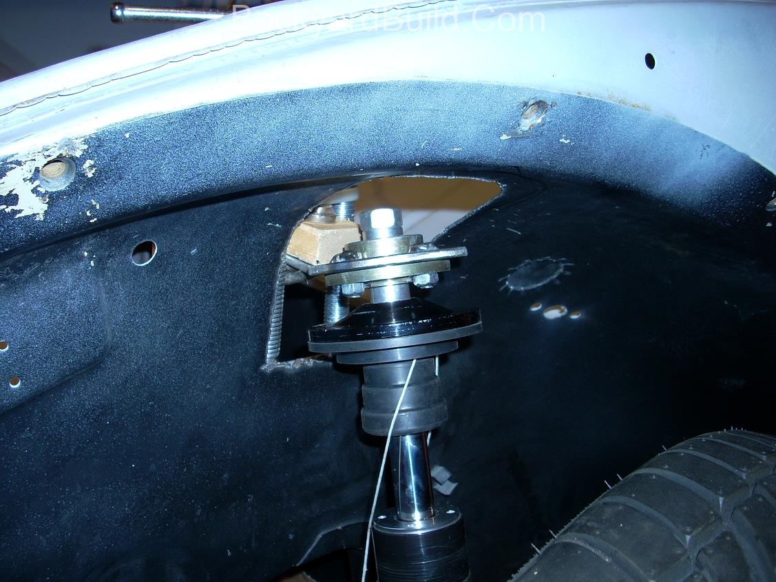 Create and align new front strut tops 6