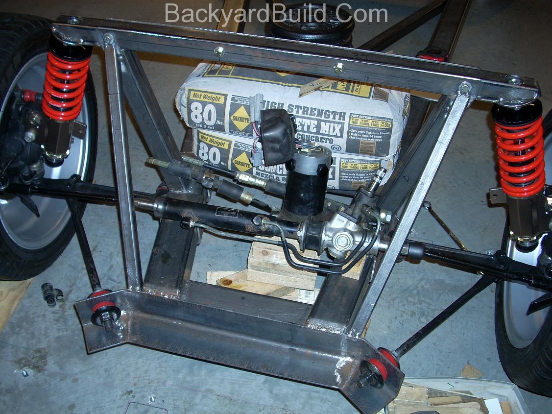 Mount steering rack and pump 1