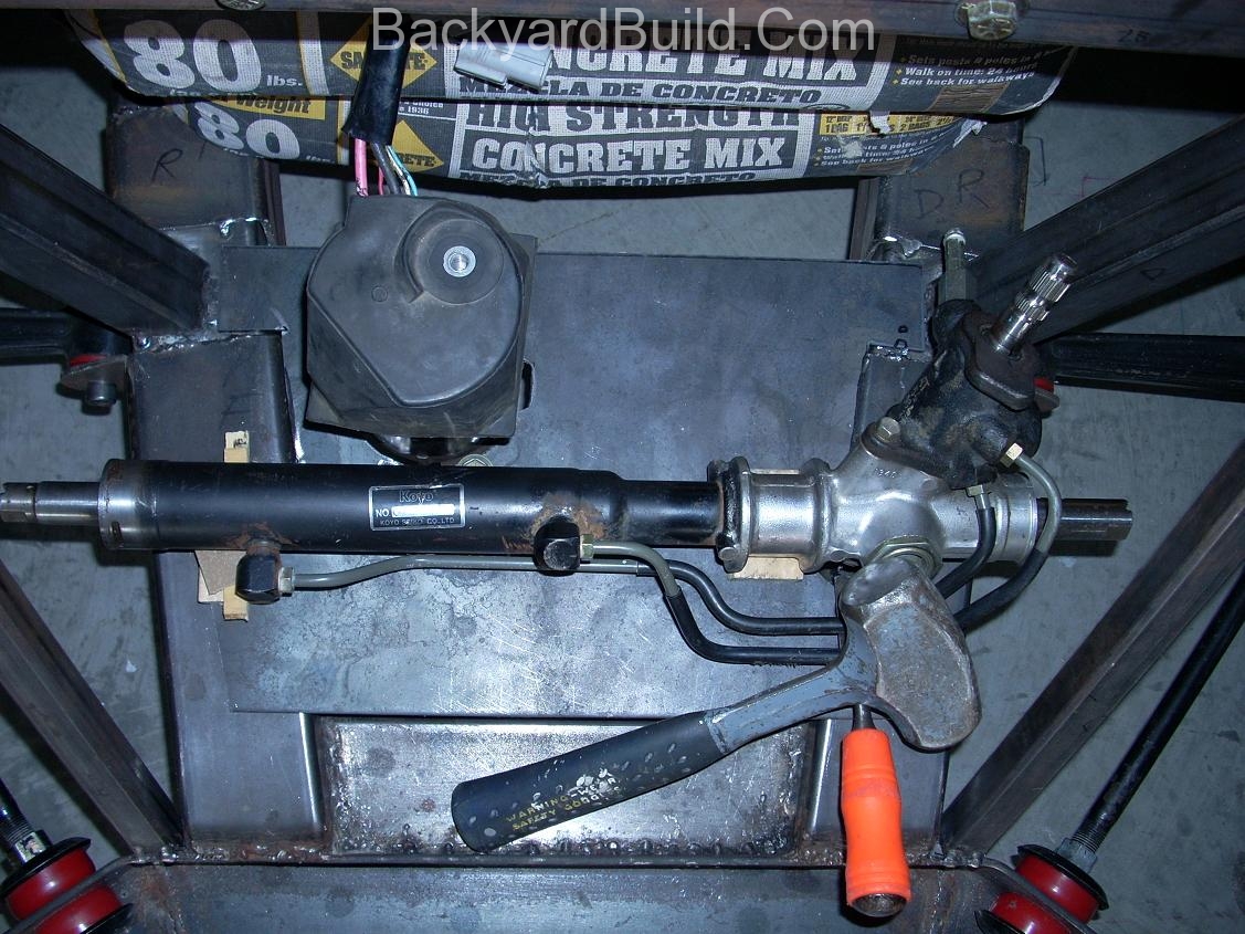 Mount steering rack and pump 6