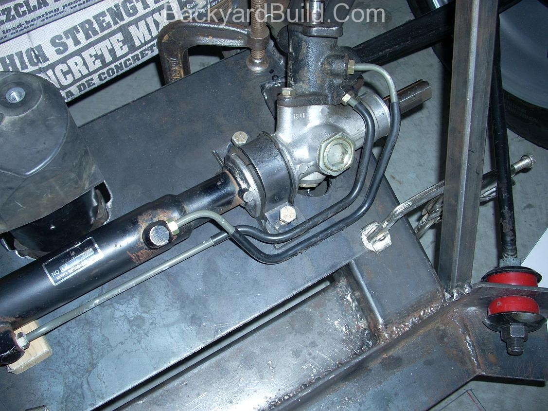 Mount steering rack and pump 11