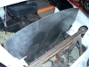 Building the VW bug front fire wall, pedal locations and steering bracket. 4          