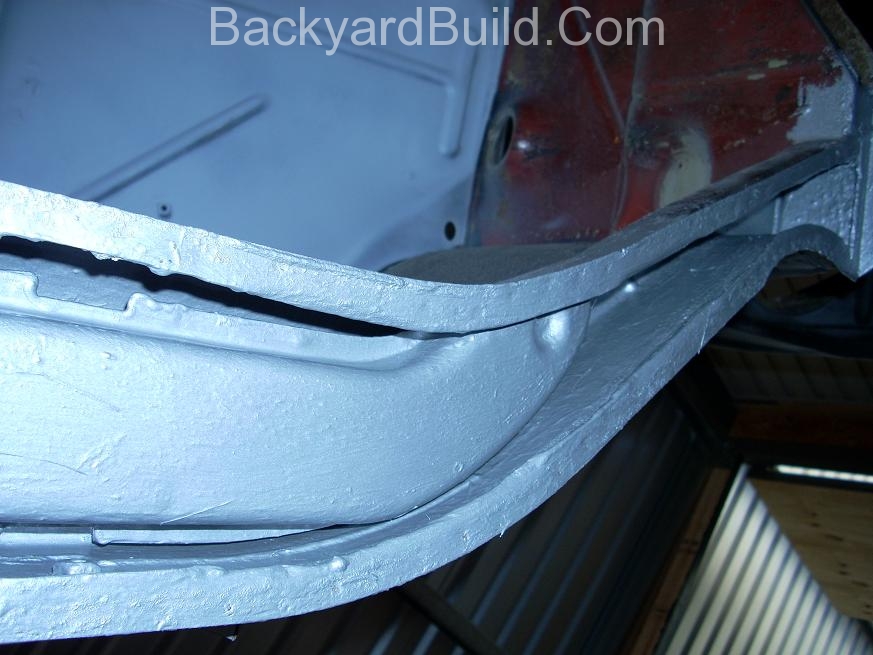 VW Bug lower rail rust repair 6