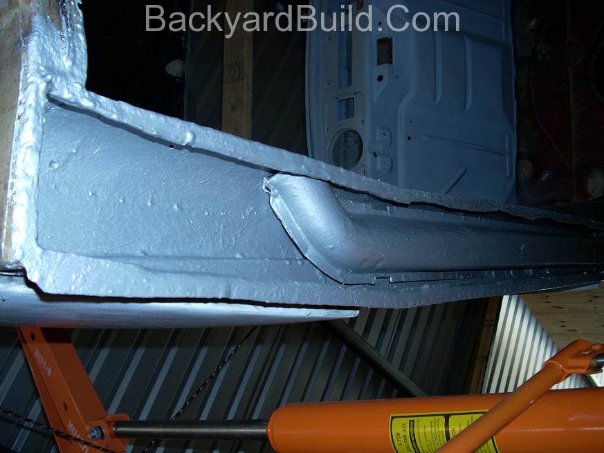 VW Bug lower rail rust repair 8