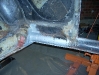 VW Bug lower rail hole repair 2          